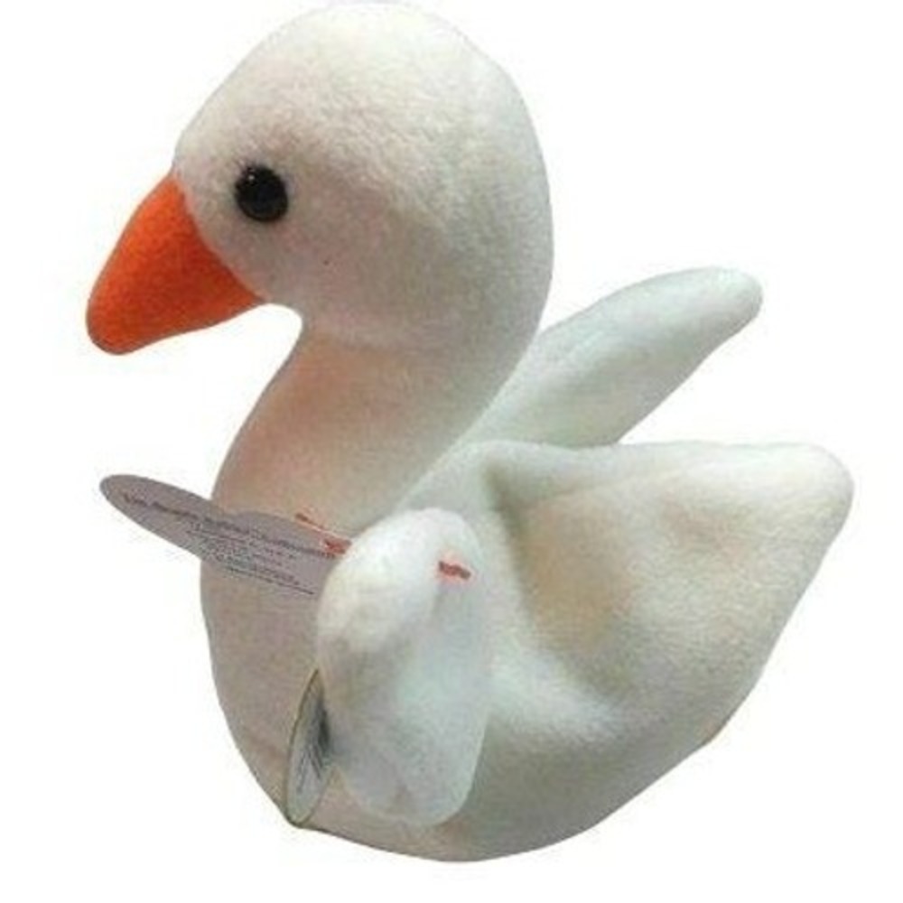 Ty Beanieā Baby Gracie the Swan White Plush Retired 1996 Style 4126 Tagged